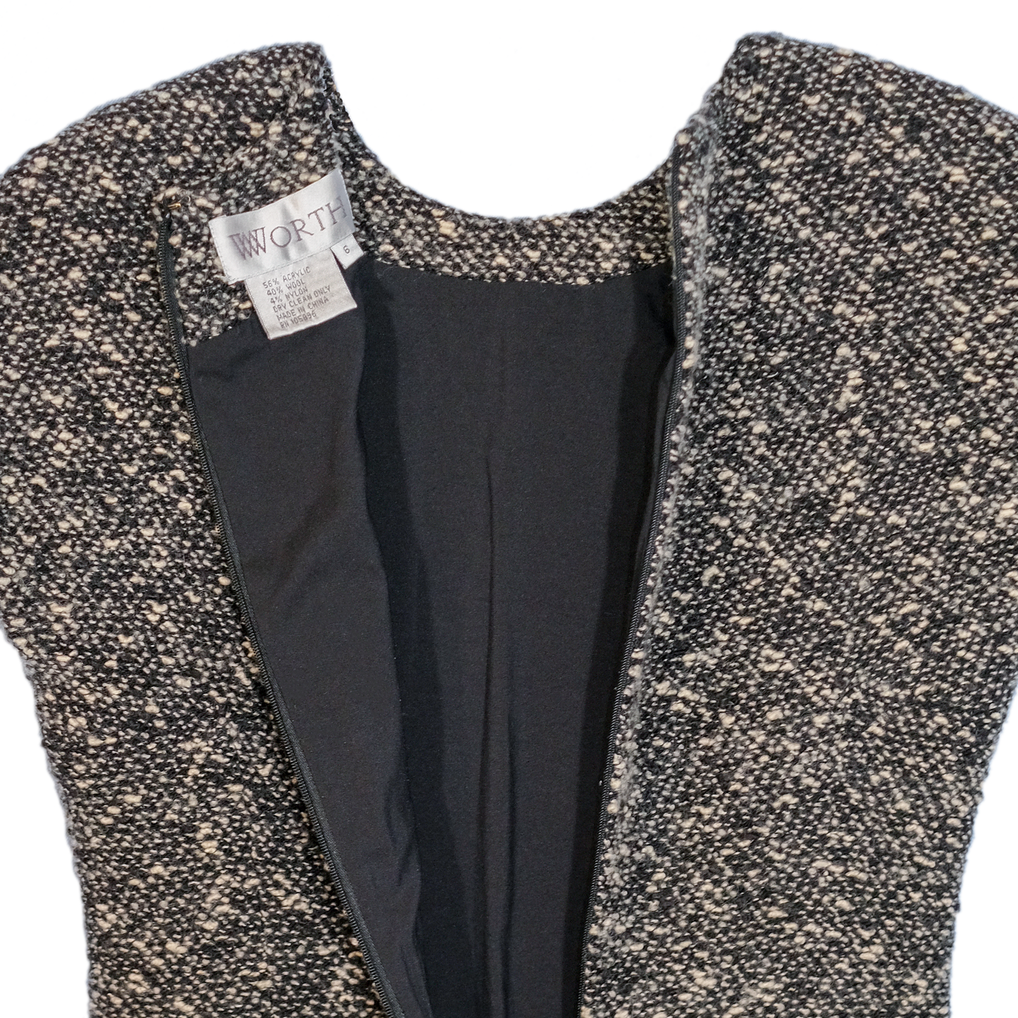 Vintage Worth Wool Blend Sweater Dress - Size 6