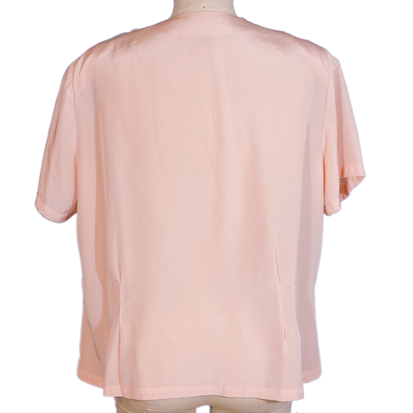 Vintage Pink Mikado Blouse - Size 14