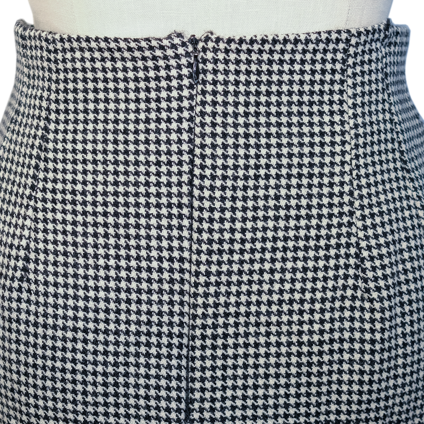 Vintage Cristina Natale Wool Houndstooth Skirt - Size 8 - 1990's