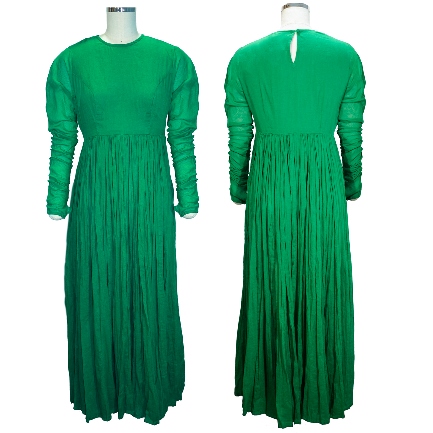 Green Maxi Dress with Extra Long Sleve - NWT - Pernia's Pop Up Shop - Size Med - Pre-owned