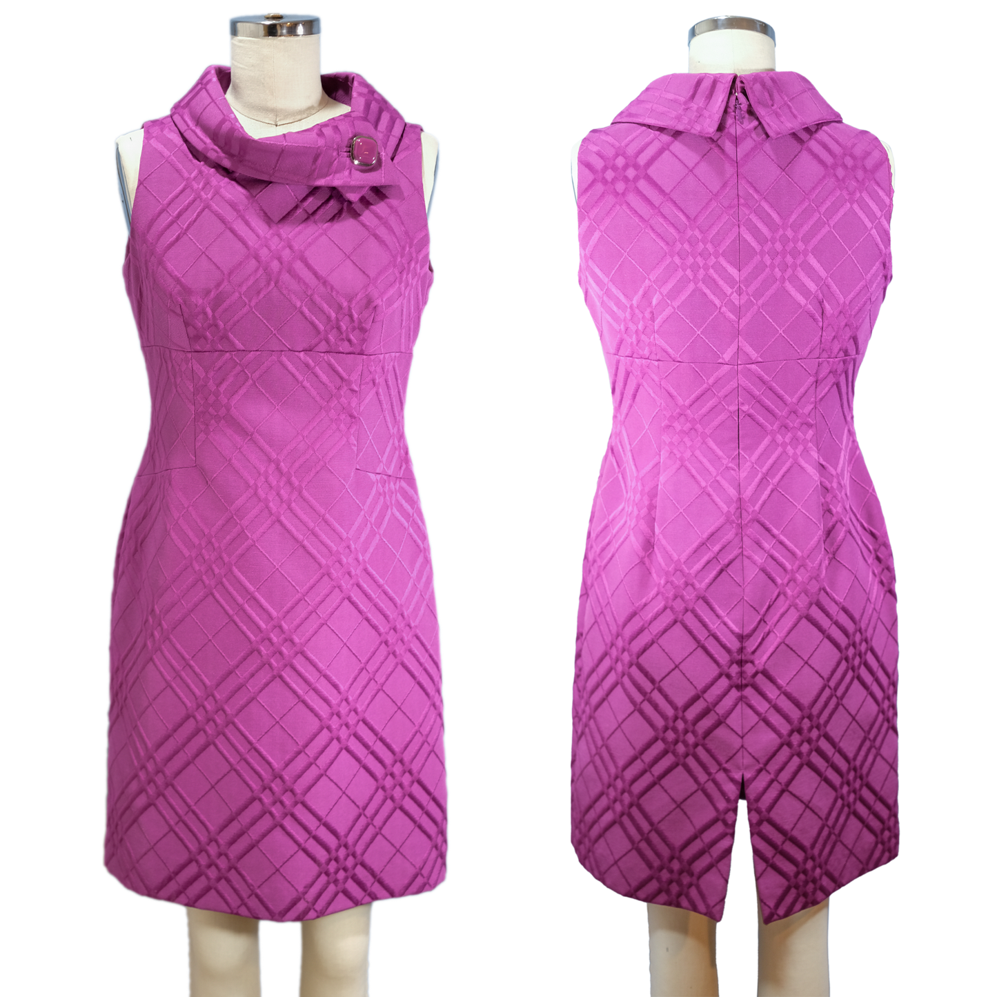 Tahari Arthur S. Levine Lilac Empire Waist Shift Dress - Size 6P - Pre-owned
