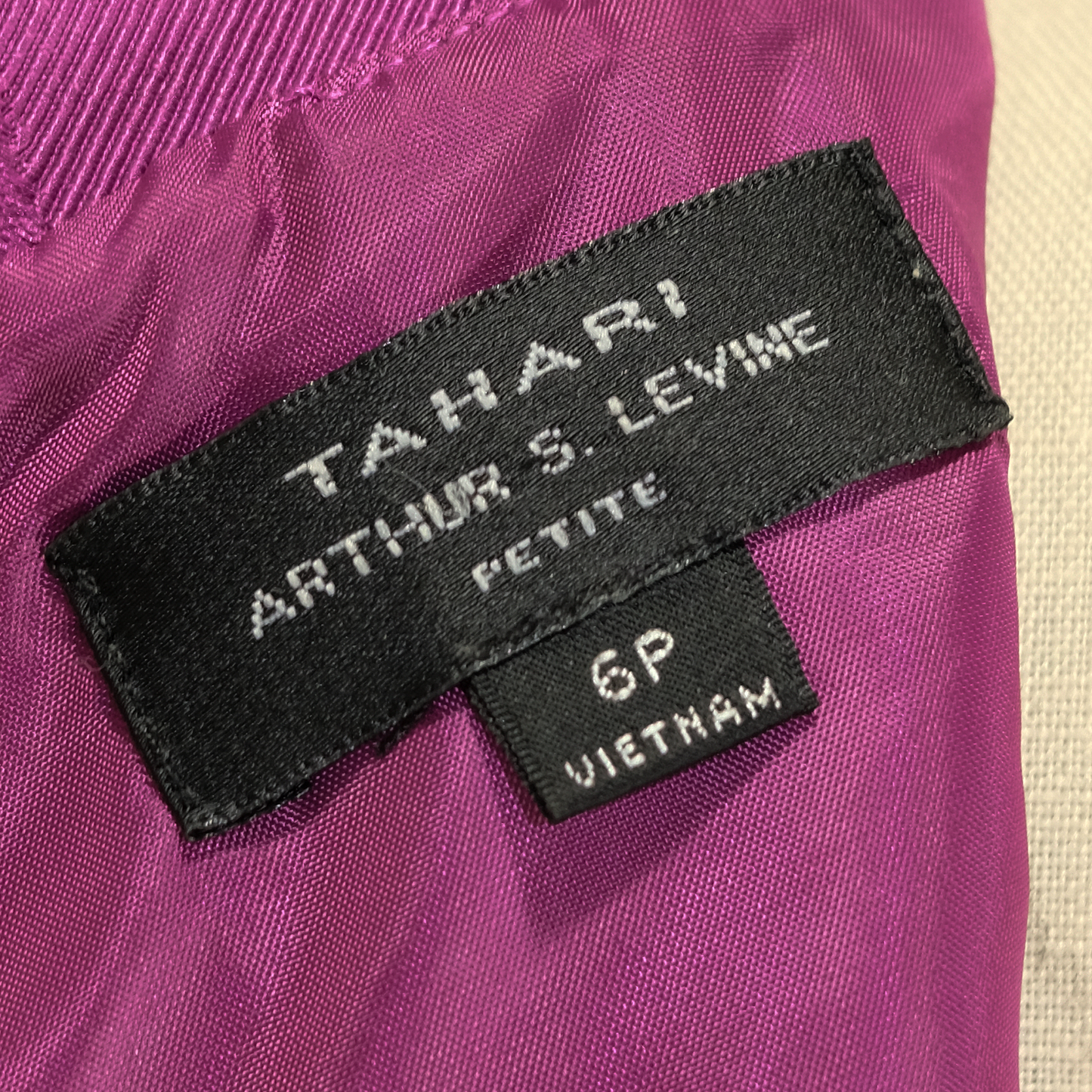 Tahari Arthur S. Levine Lilac Empire Waist Shift Dress - Size 6P - Pre-owned