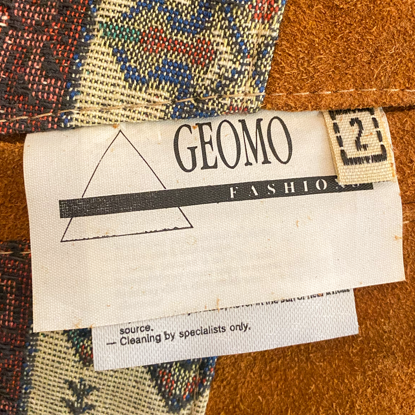 Geomo Suede Vest - Size 2 or Large - Pre-owned