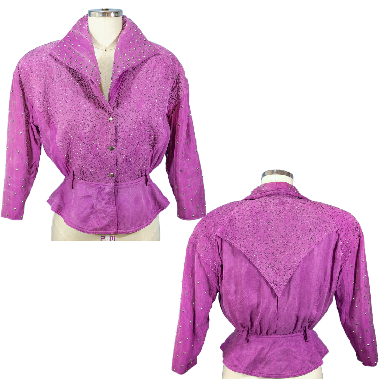 Vintage Cache Purple Studded Jacket - Size Medium - Pre-owned