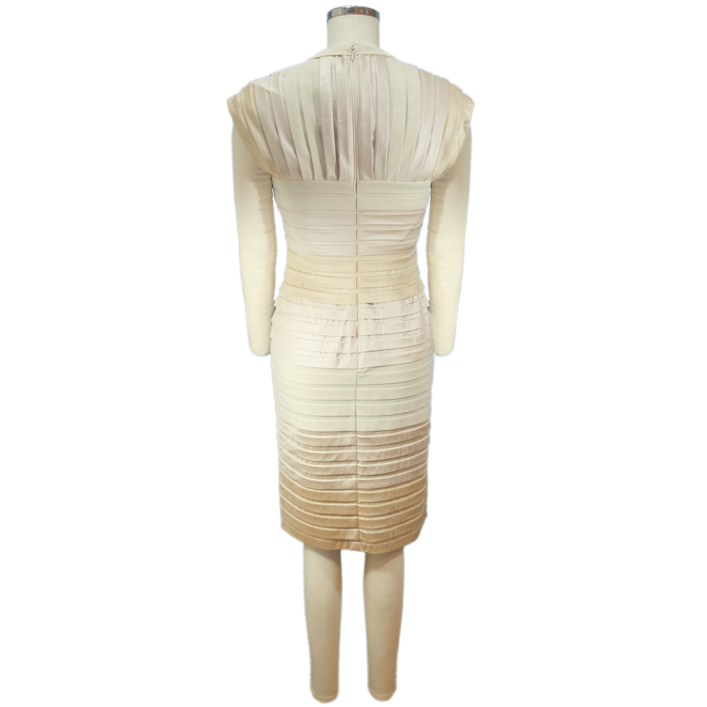 Cream Ombre Tadashi Shoji Bandage Style Cocktail Dress - Size MD - Pre-owned