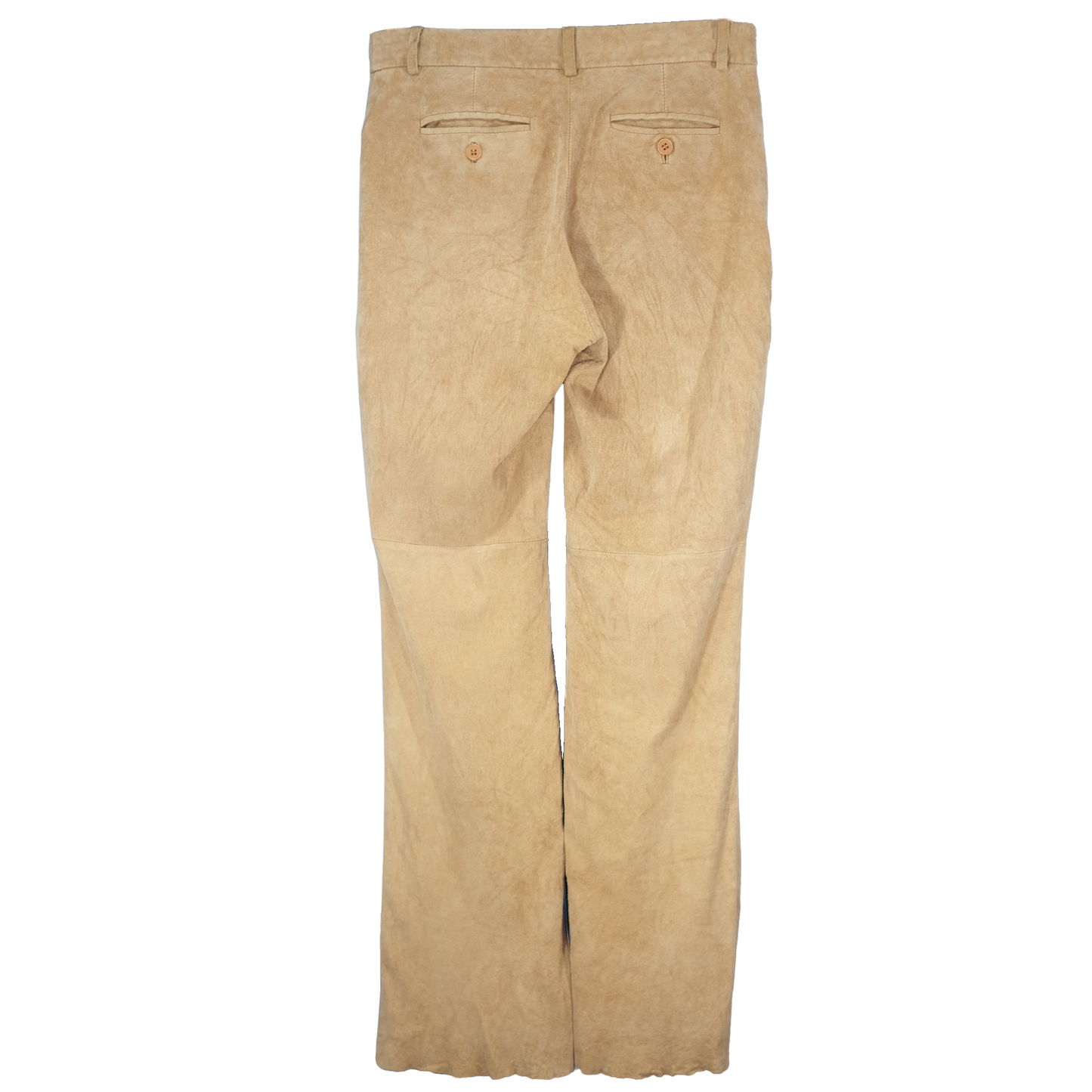 Beige Suede Moda International Pants - Size 8 - Pre-owned