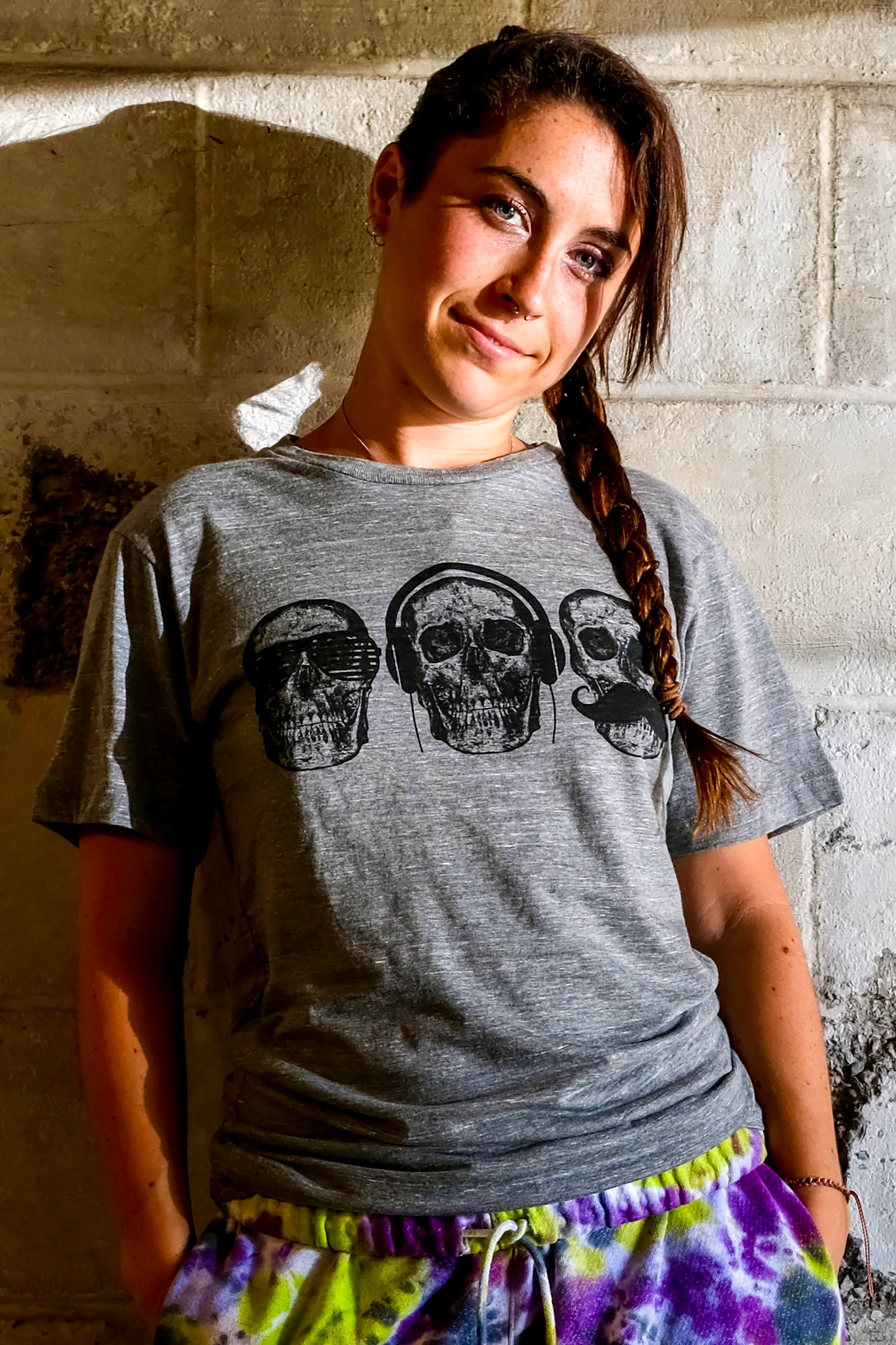 Monkey See Monkey Do - Crew Neck T-Shirt - Gray - by Devils May Care