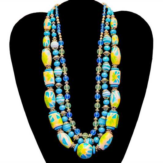 Day Party - Triple Strand Necklace by Teresa Pandora Salgado