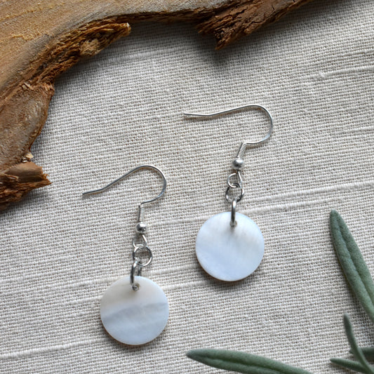 Circle of Pearl Drop Earrings by Ockway Bay Wampum