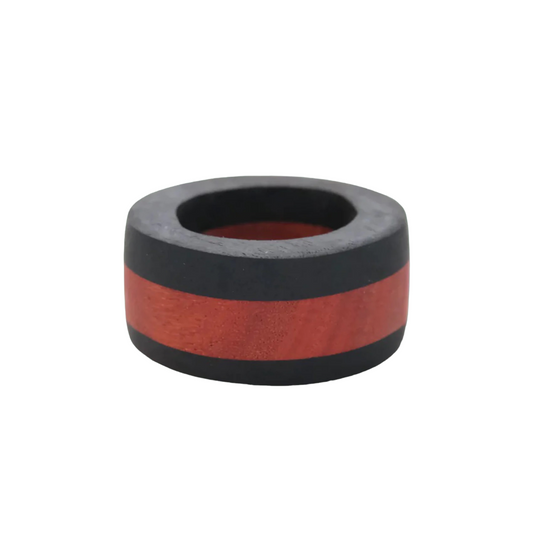 Lineage - Ebony and Red Acacia Wood Ring - by Nicholas Howlett