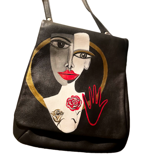 "Rosaline" Coach Shoulder Bag - Hand Painted by Temporarily Not Famous