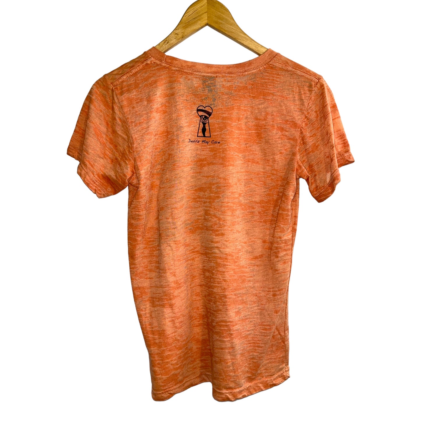 Porn Star - Orange Crew Neck T-shirt - Size MD - by Devils May Care