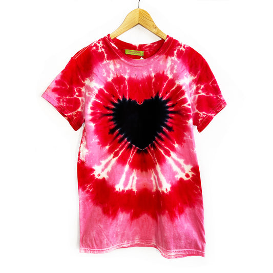 Radiant Heart Tie Dye T-Shirt - Pink/Violet - SM -by Cross Dude Tie Die